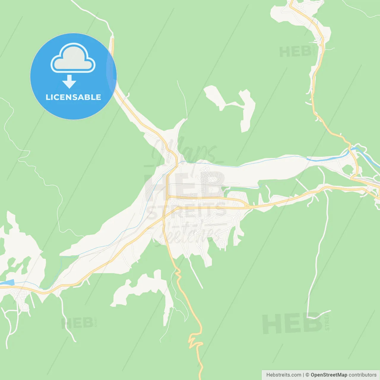 Vulcan, Romania Vector Map - Classic Colors