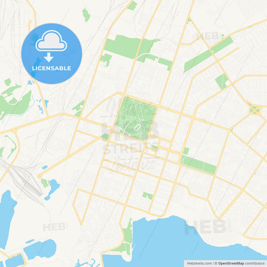 Berezniki, Russia Vector Map - Classic Colors