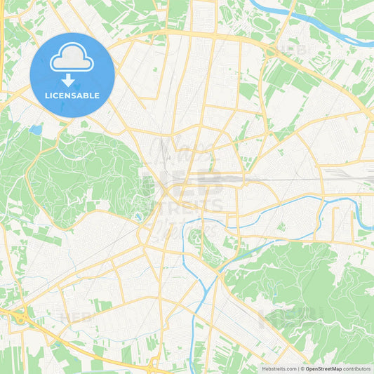 Ljubljana, Slovenia Vector Map - Classic Colors