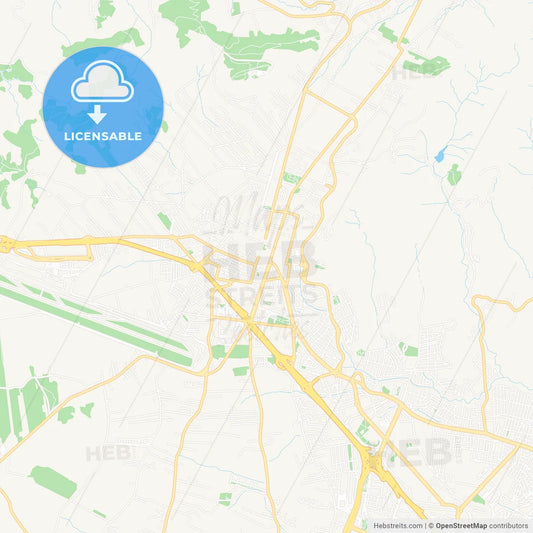 La Laguna, Spain Vector Map - Classic Colors