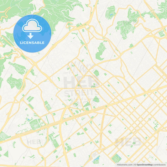 Sarria-Sant Gervasi, Spain Vector Map - Classic Colors