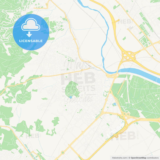 Sant Boi de Llobregat, Spain Vector Map - Classic Colors