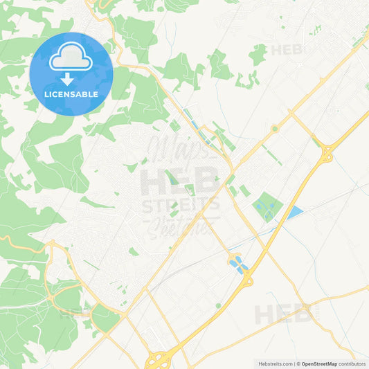 Viladecans, Spain Vector Map - Classic Colors