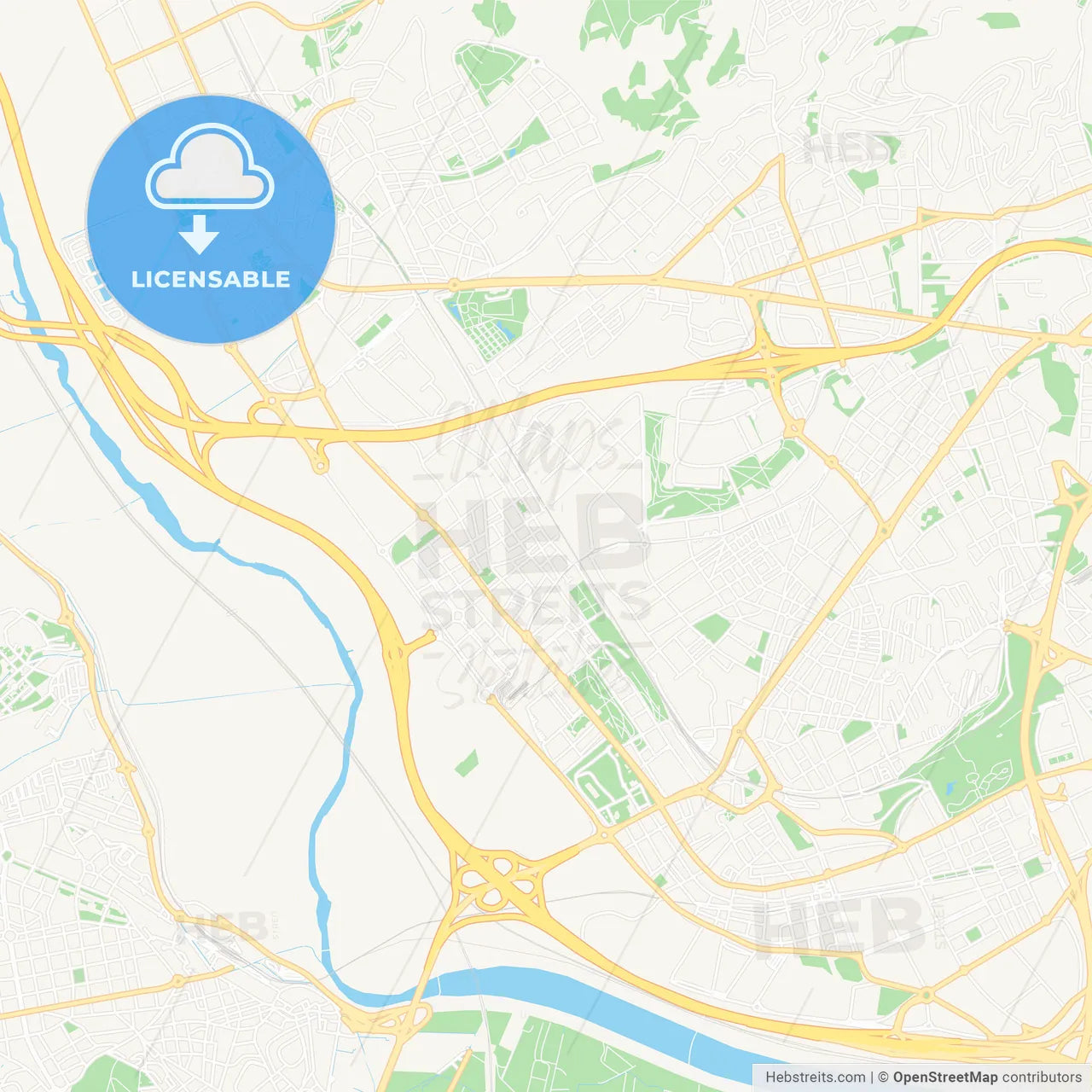 Sant Joan Despi, Spain Vector Map - Classic Colors