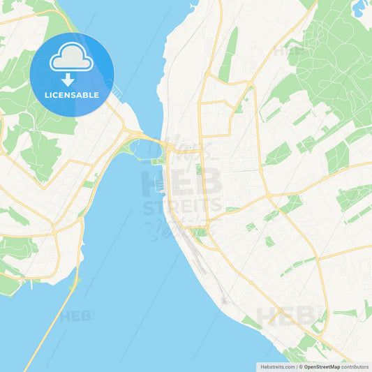 Ostersund, Sweden Vector Map - Classic Colors