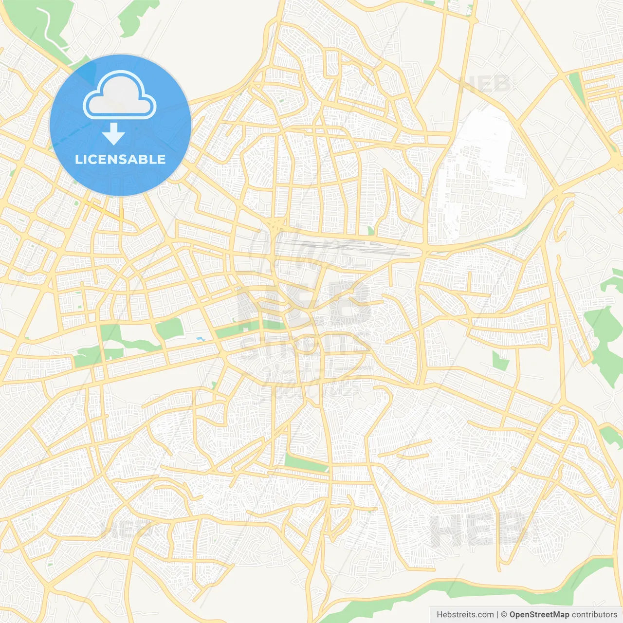 Gaziantep, Turkey Vector Map - Classic Colors – HEBSTREITS