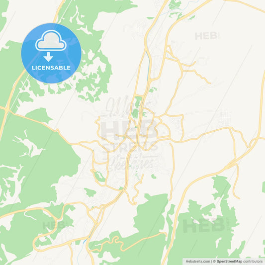 Kastamonu, Turkey Vector Map - Classic Colors