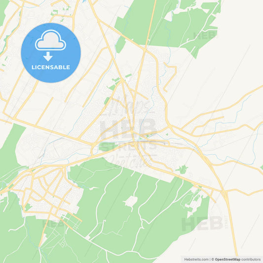 Cerkezkoy, Turkey Vector Map - Classic Colors