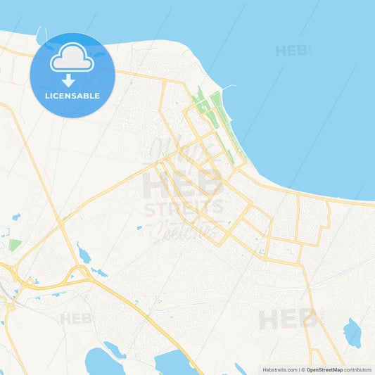 Sumqayit, Azerbaijan Vector Map - Classic Colors