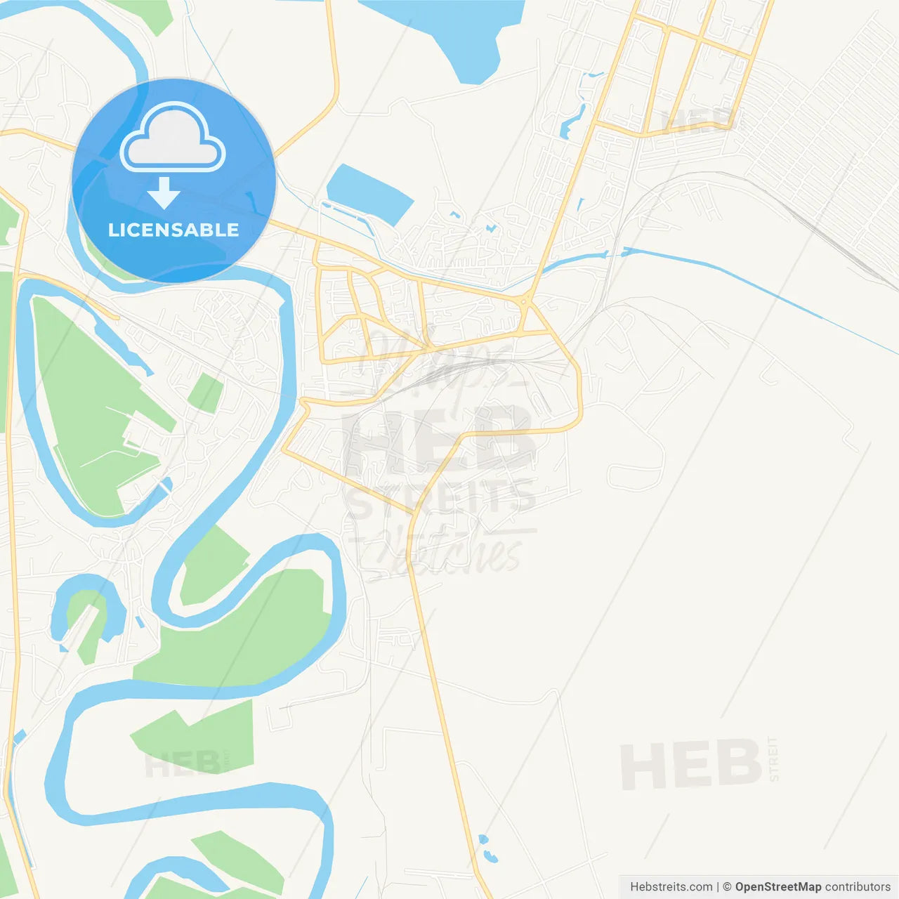 Shirvan, Azerbaijan Vector Map - Classic Colors