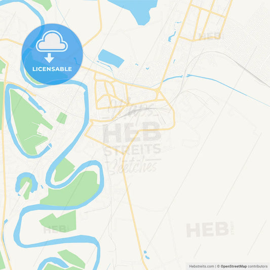 Shirvan, Azerbaijan Vector Map - Classic Colors