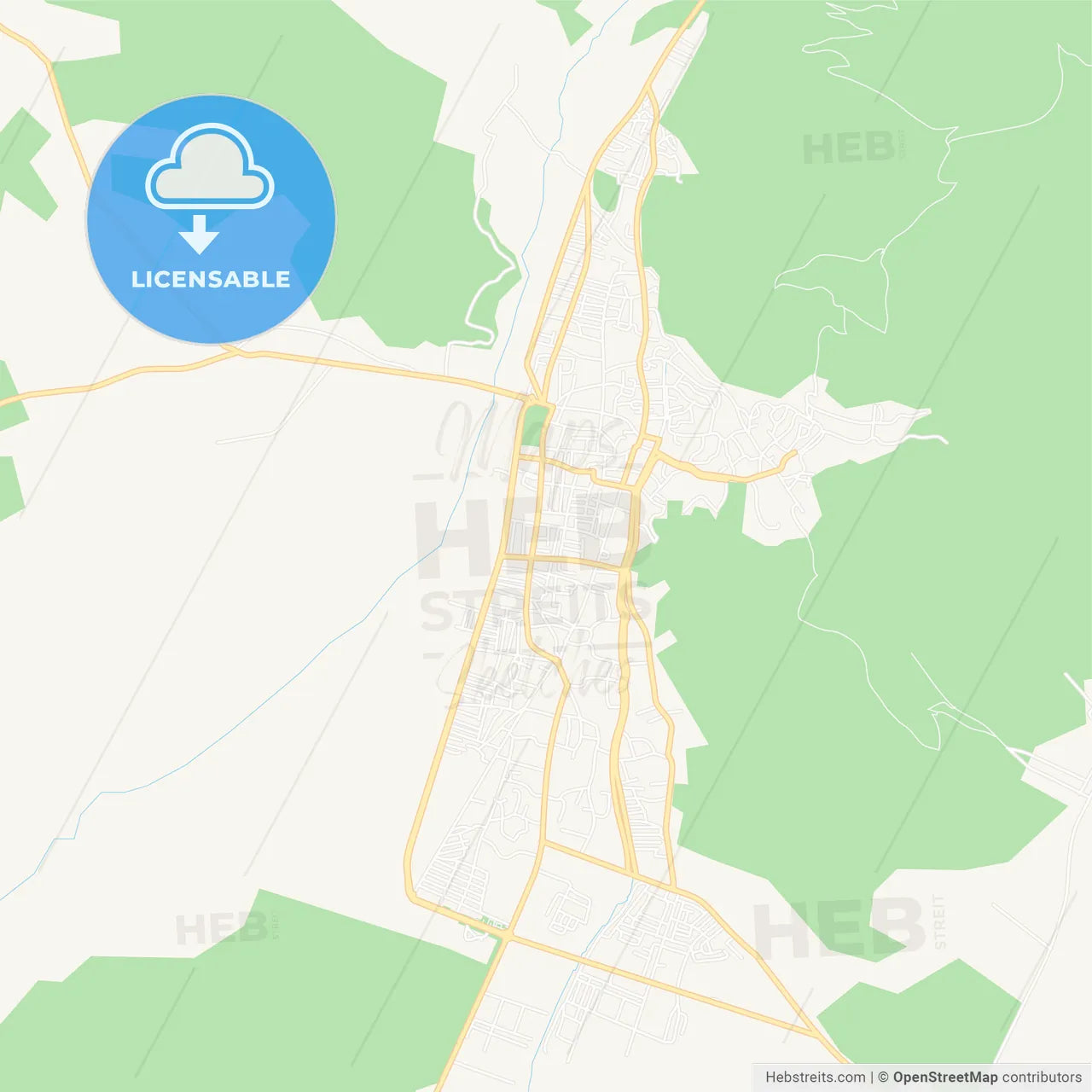 Shaki, Azerbaijan Vector Map - Classic Colors