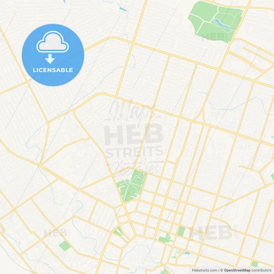 Shymkent, Kazakhstan Vector Map - Classic Colors