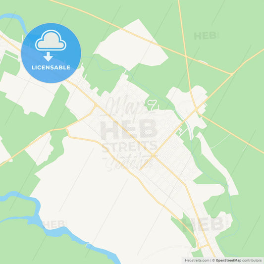 Alexandria, Romania Vector Map - Classic Colors