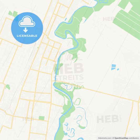Rubtsovsk, Russia Vector Map - Classic Colors