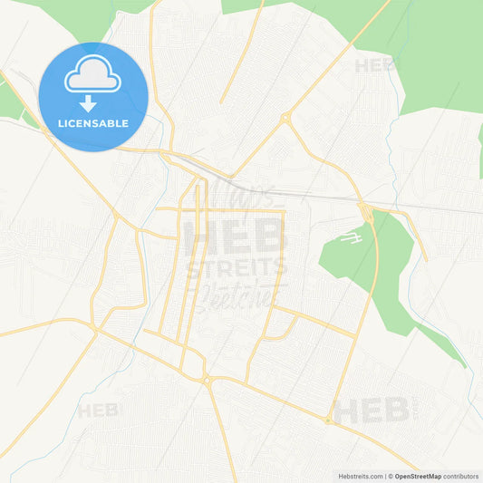 Khasavyurt, Russia Vector Map - Classic Colors