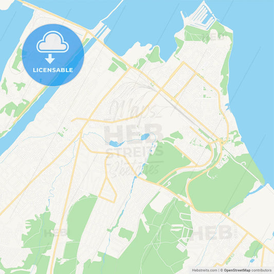 Chaykovsky, Russia Vector Map - Classic Colors