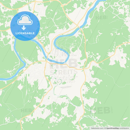 Novo Mesto, Slovenia Vector Map - Classic Colors