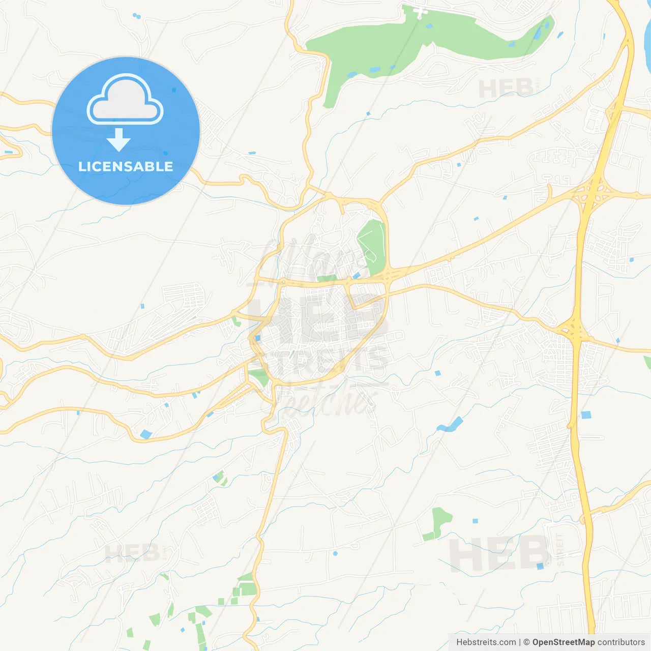 Telde, Spain Vector Map - Classic Colors