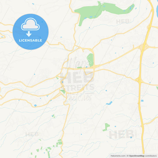 Telde, Spain Vector Map - Classic Colors