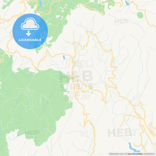 San Bartolome de Tirajana, Spain Vector Map - Classic Colors