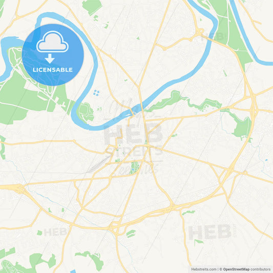 Albi, France Vector Map - Classic Colors