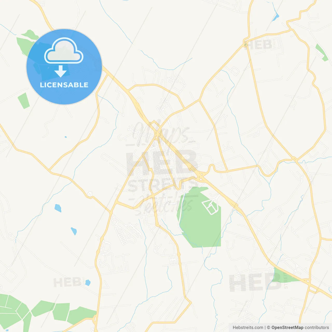 Pomezia, Italy Vector Map - Classic Colors