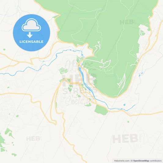Tivoli, Italy Vector Map - Classic Colors