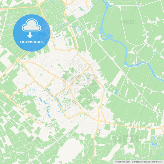 Soest, Netherlands Vector Map - Classic Colors