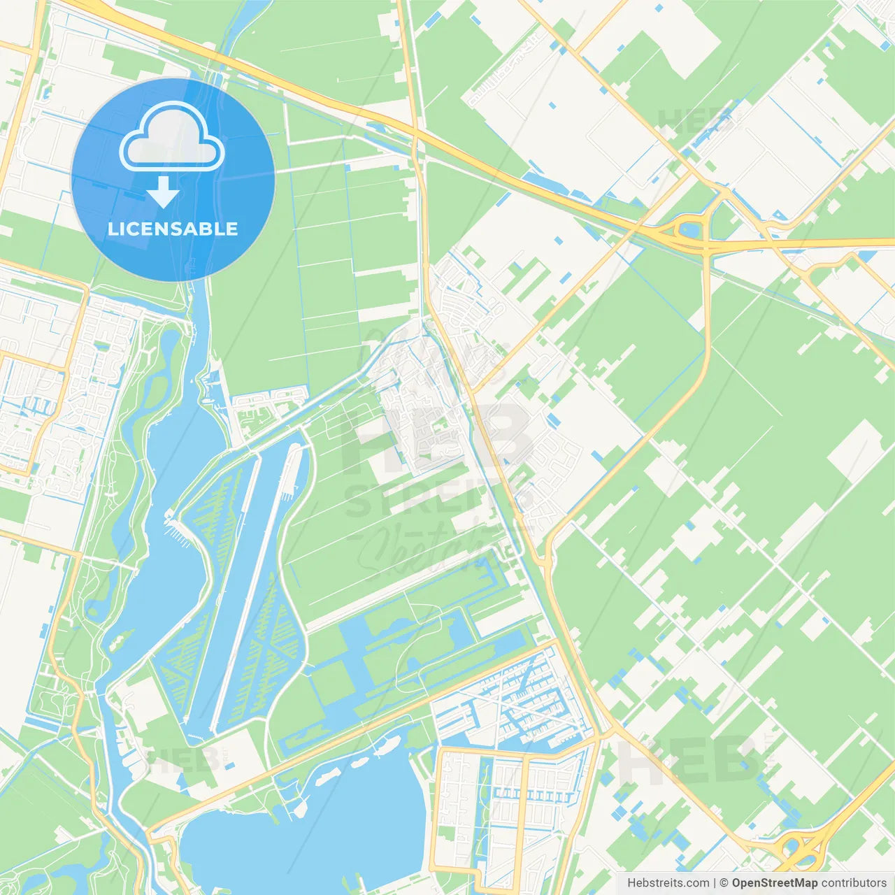 Zuidplas, Netherlands Vector Map - Classic Colors