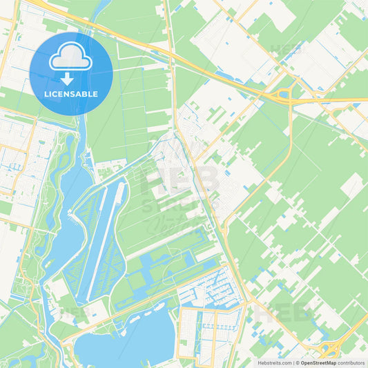Zuidplas, Netherlands Vector Map - Classic Colors