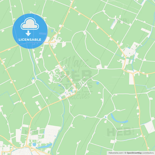 Schouwen-Duiveland, Netherlands Vector Map - Classic Colors