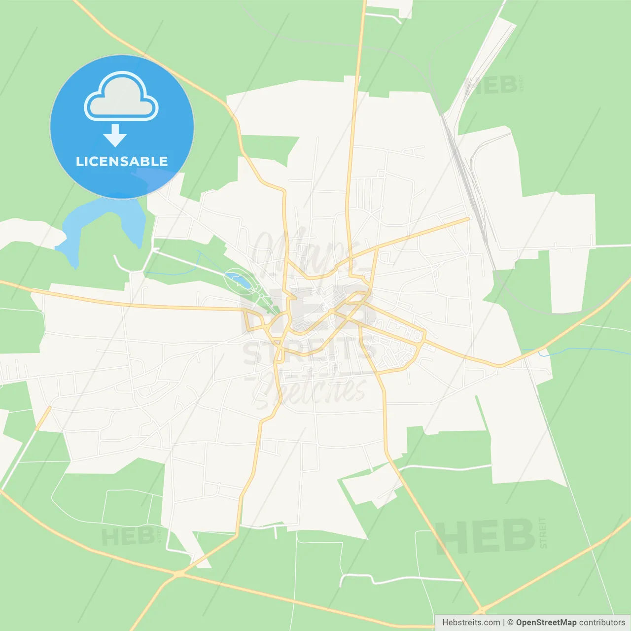 Caracal, Romania Vector Map - Classic Colors