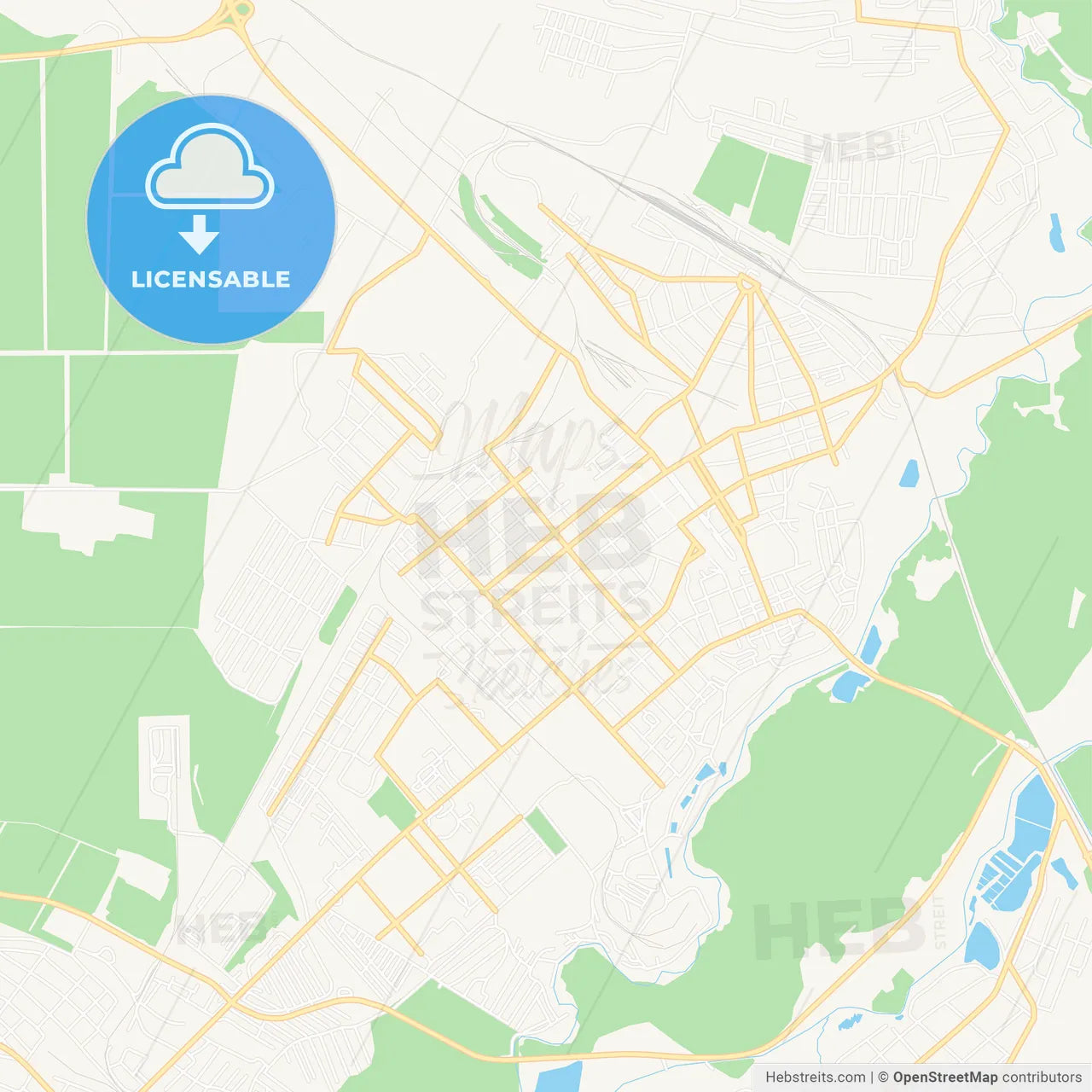 Georgiyevsk, Russia Vector Map - Classic Colors