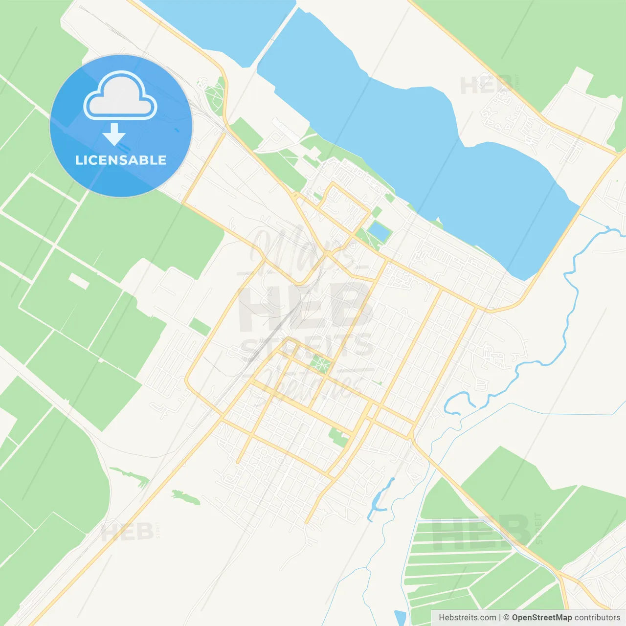 Budyonnovsk, Russia Vector Map - Classic Colors