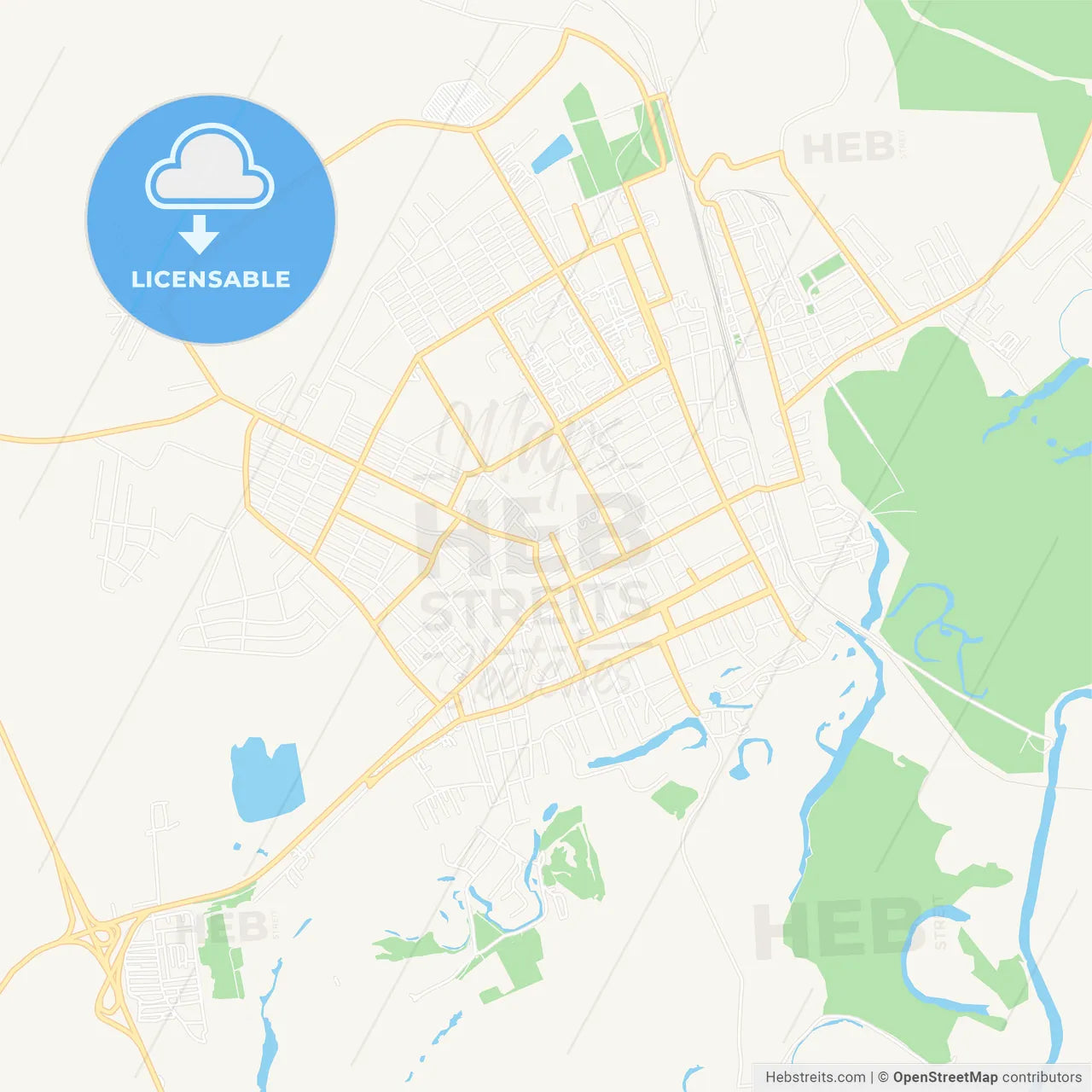 Mikhaylovka, Russia Vector Map - Classic Colors