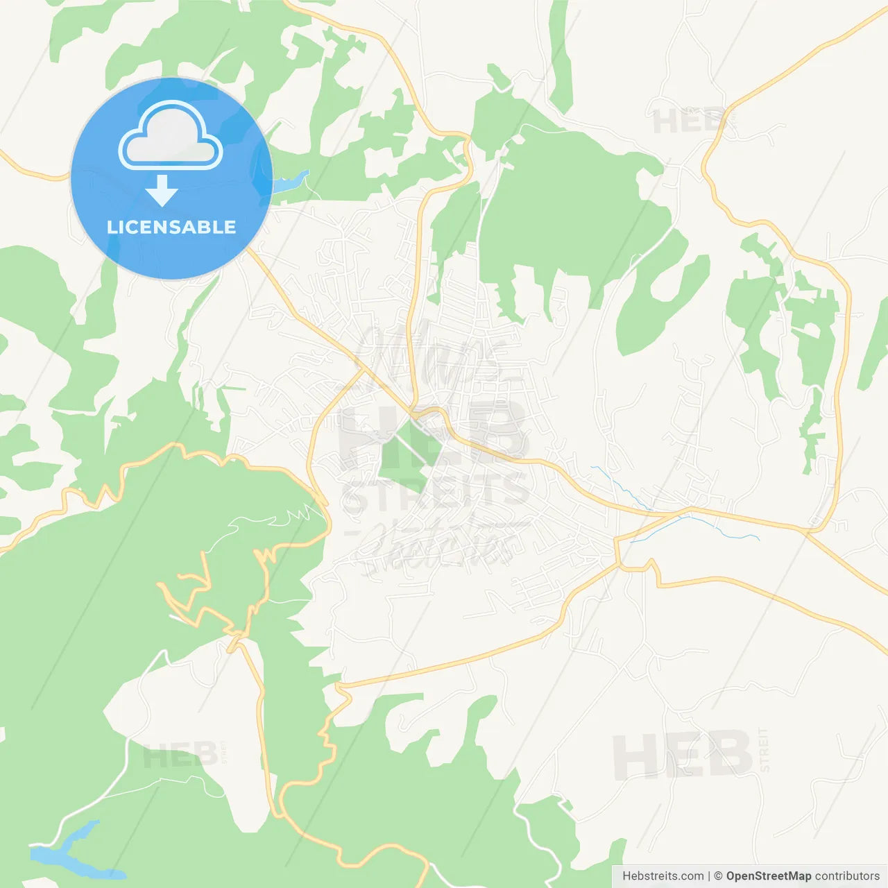 Arandelovac, Serbia Vector Map - Classic Colors