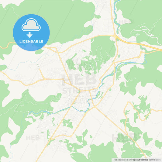 Olot, Spain Vector Map - Classic Colors