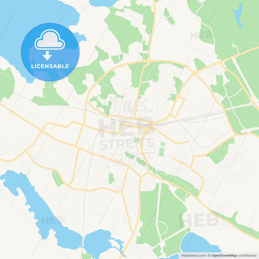 Katrineholm, Sweden Vector Map - Classic Colors