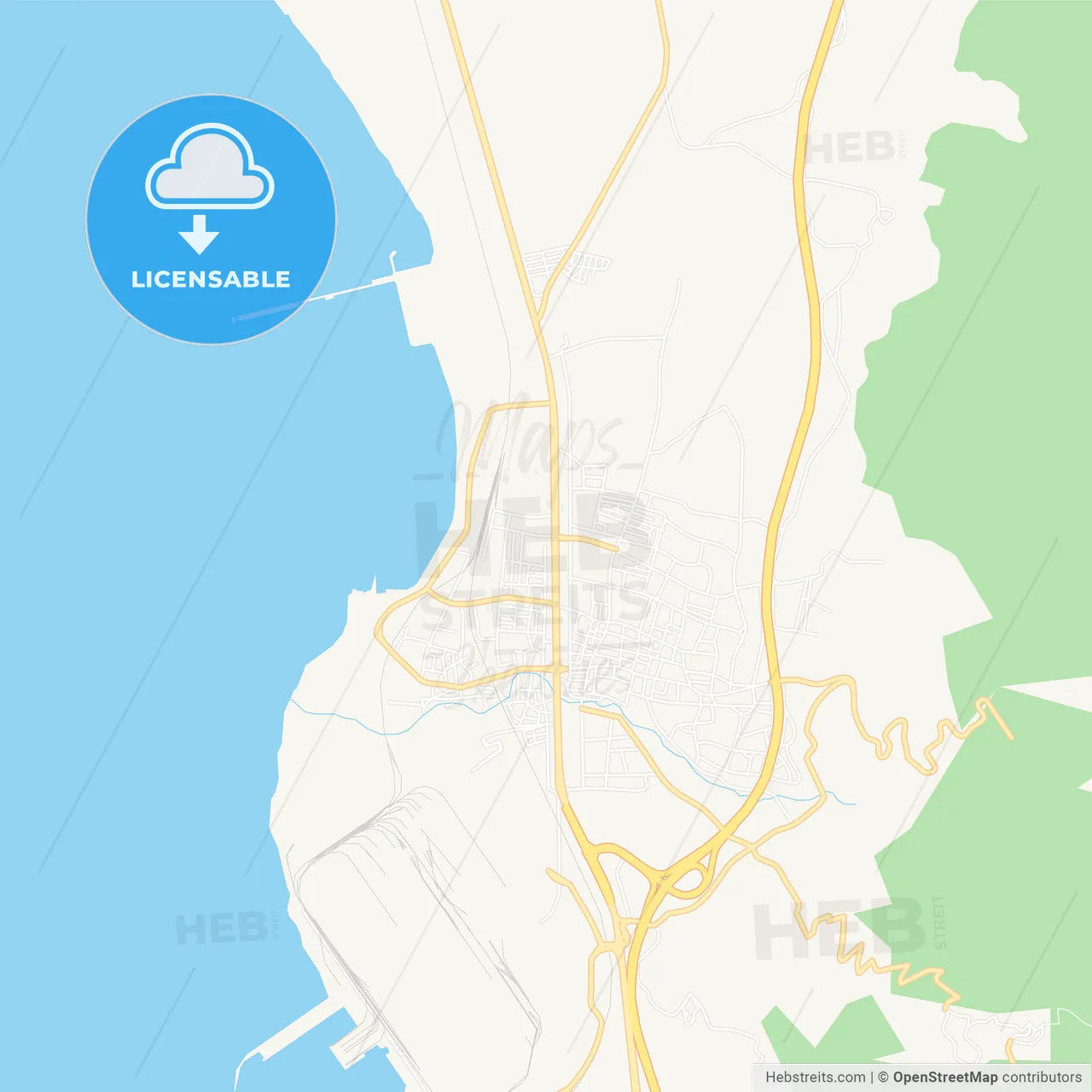 Payas, Turkey Vector Map - Classic Colors