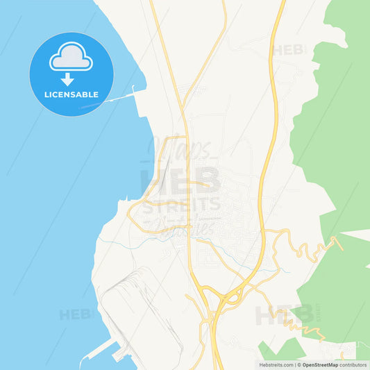 Payas, Turkey Vector Map - Classic Colors