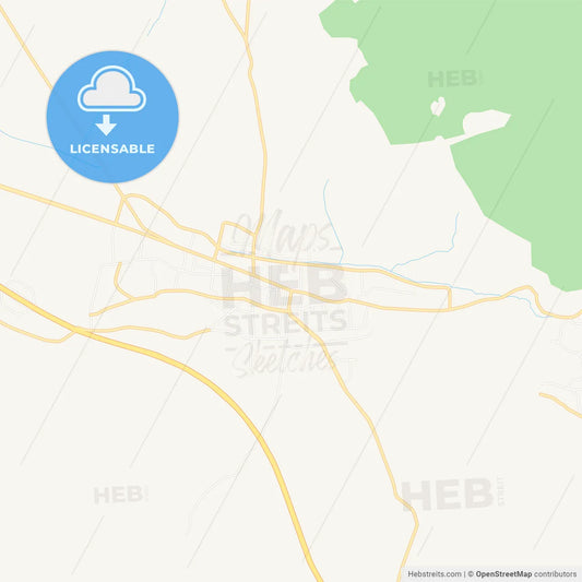 Erzin, Turkey Vector Map - Classic Colors