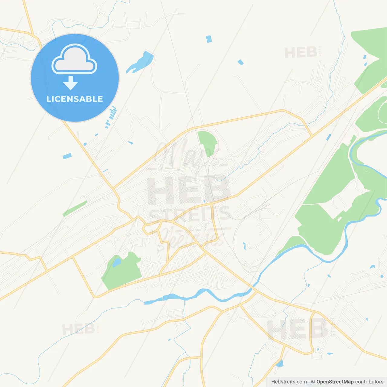 Sambir, Ukraine Vector Map - Classic Colors