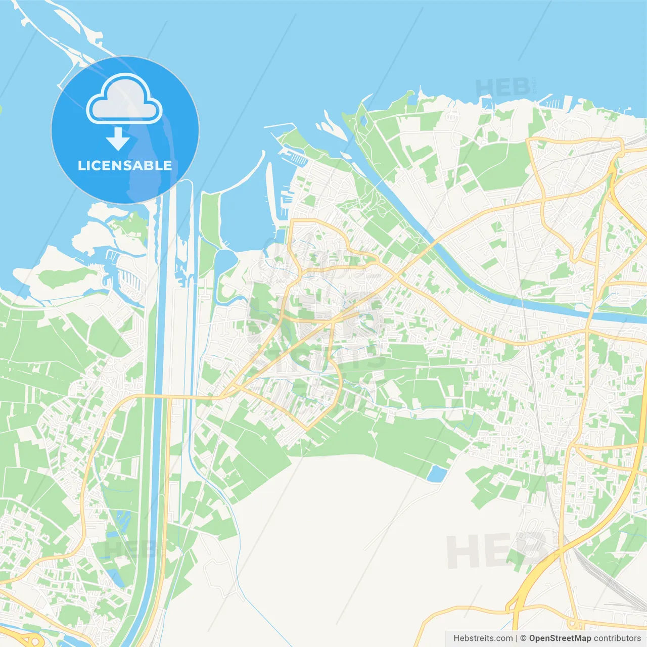 Hard, Austria Vector Map - Classic Colors