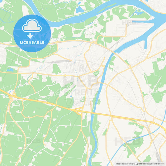 Enns, Austria Vector Map - Classic Colors