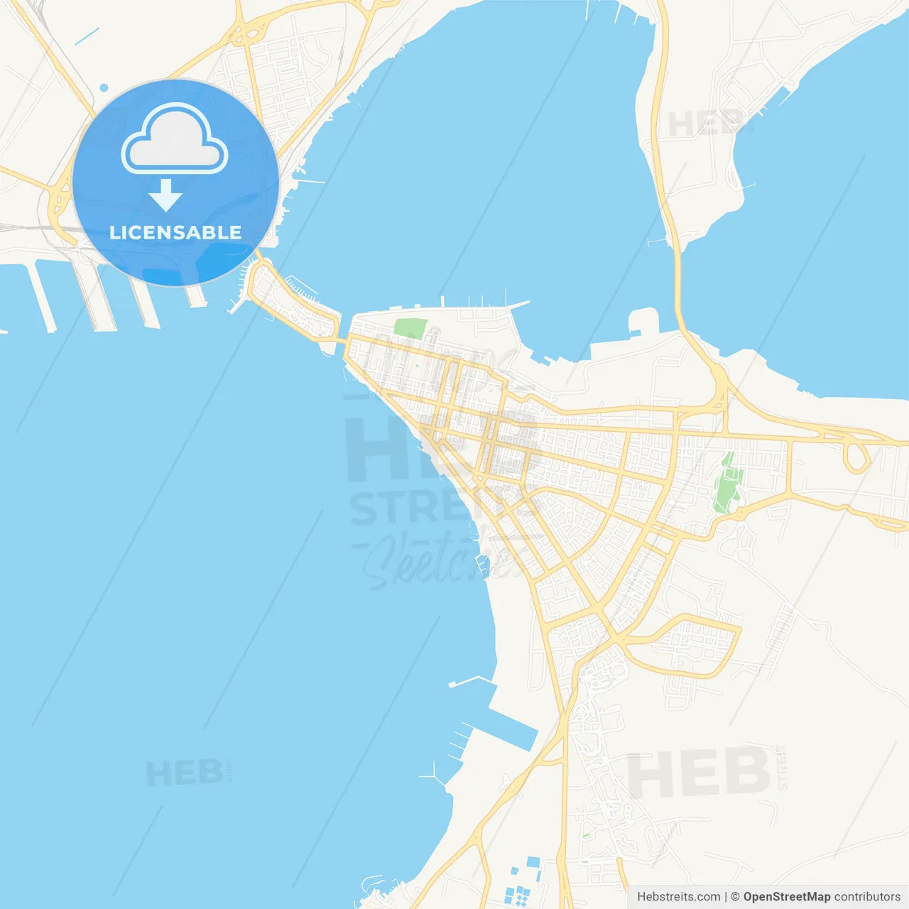 Taranto, Italy Vector Map - Classic Colors