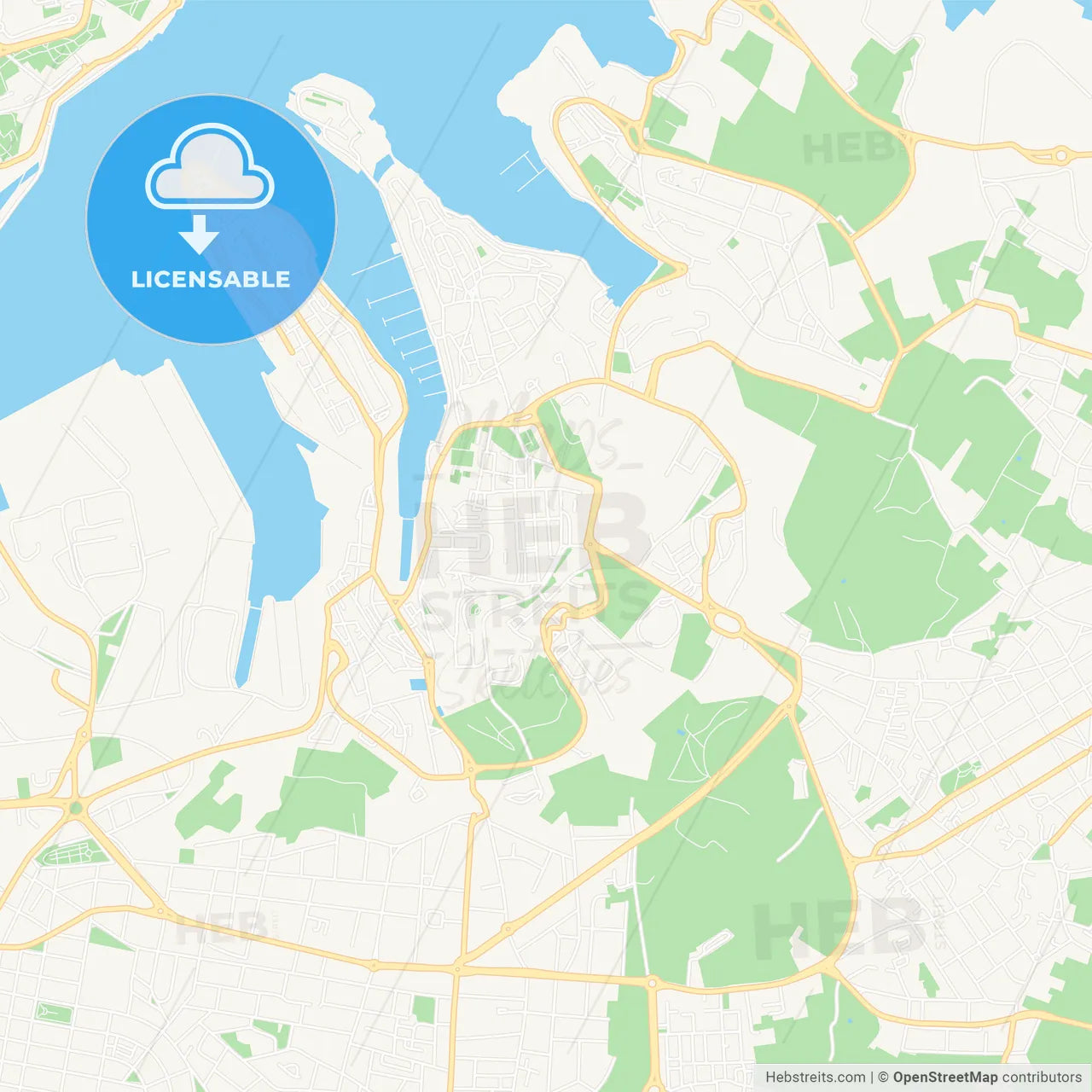 Bormla, Malta Vector Map - Classic Colors