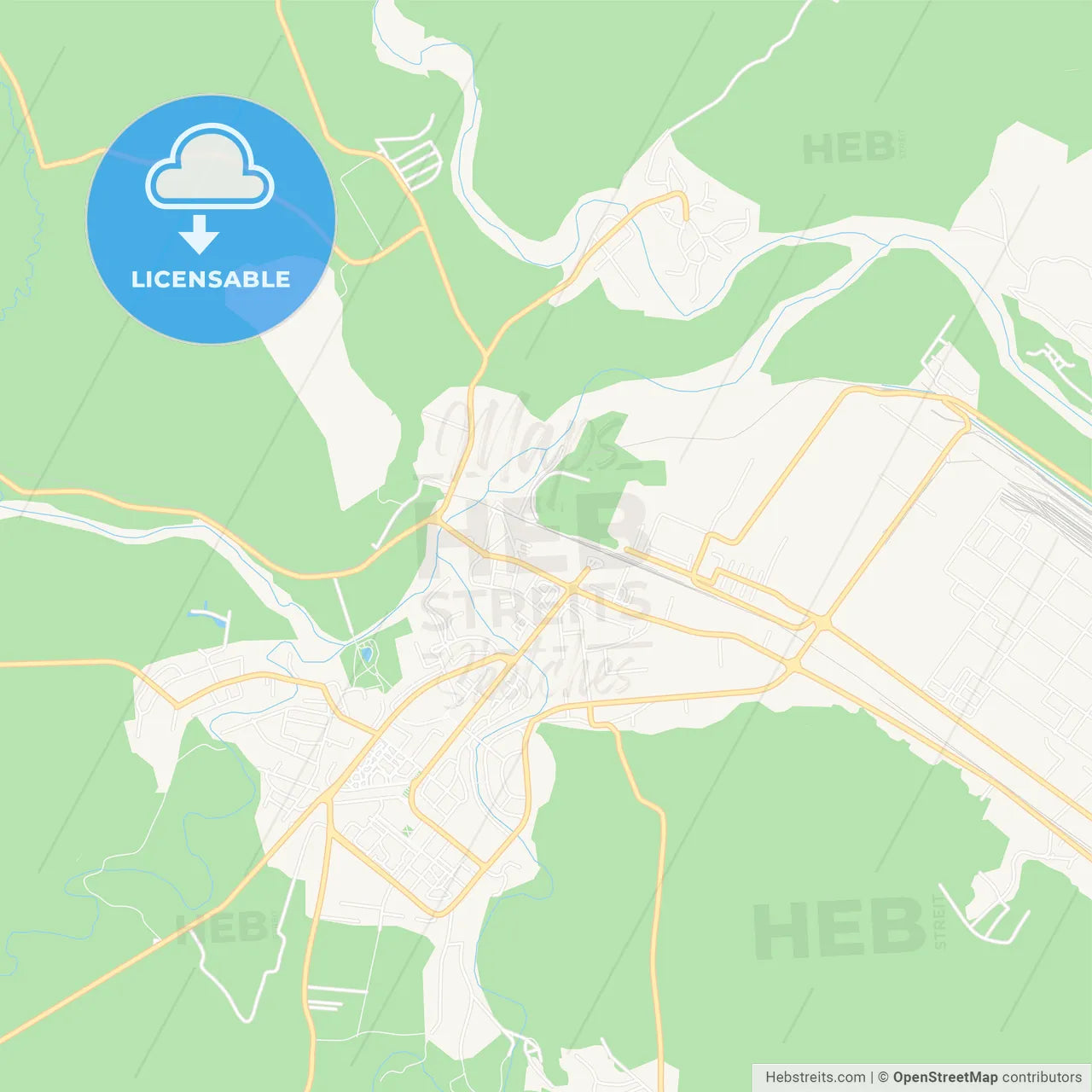 Onesti, Romania Vector Map - Classic Colors