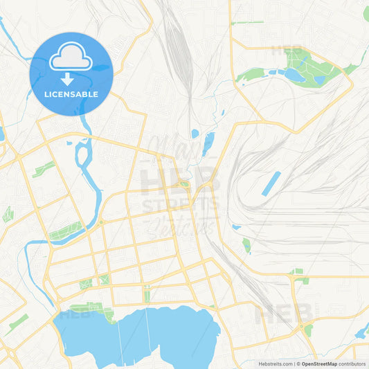 Nizhny Tagil, Russia Vector Map - Classic Colors