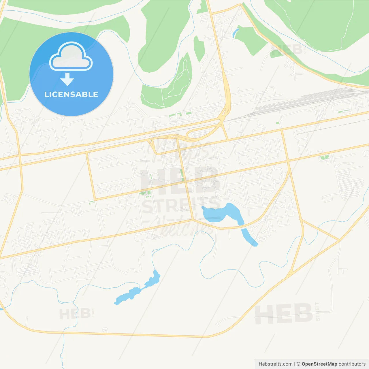 Novy Urengoy, Russia Vector Map - Classic Colors